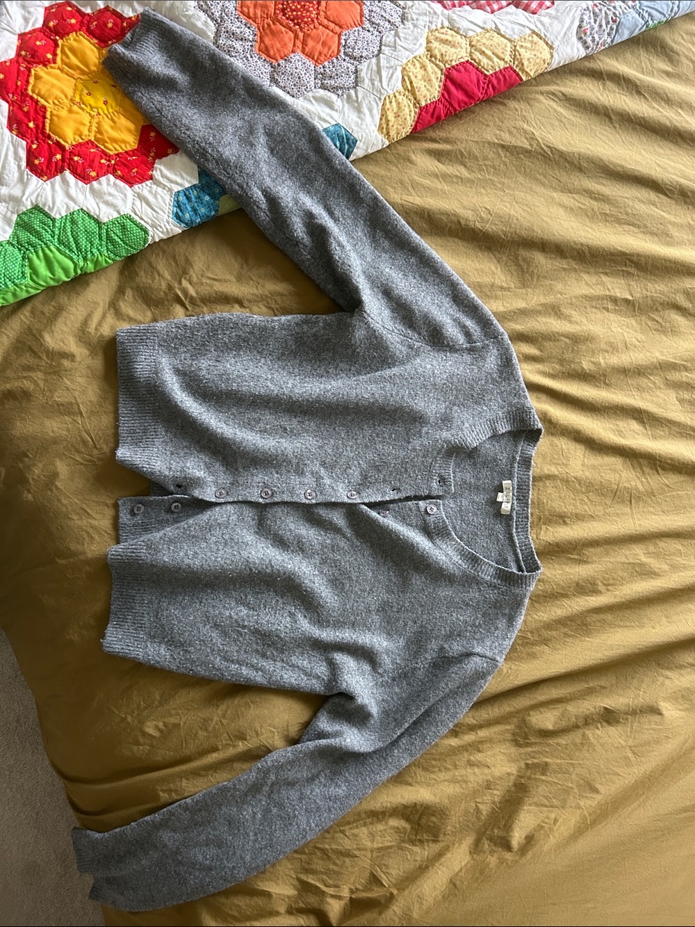 Gray Button-Front Soft Knit Cardigan XS Z Supply